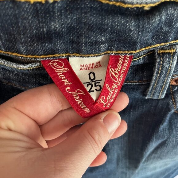 Lucky Brand Jeans Made in America USA Sundown Low Rise Size 0 /25 Short Inseam - Picture 7 of 15